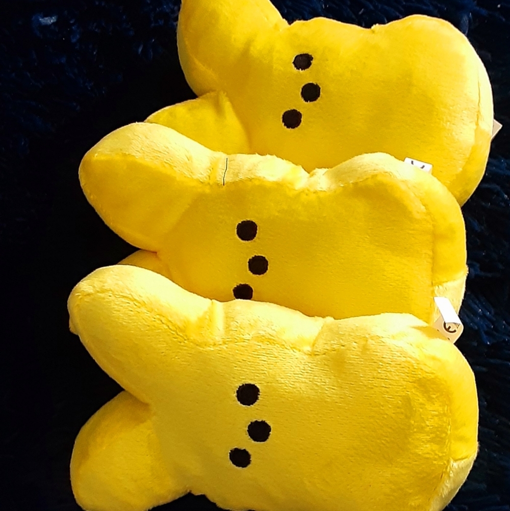 Easter Peeps Bunny Plush  Set Of 3 For $12
